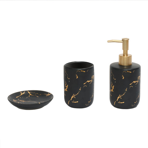 طقم اكسسوار حمام ماركو اسود 3 قطع