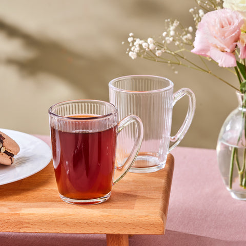 طقم فناجين شاي ايدنا 6 قطع شفاف