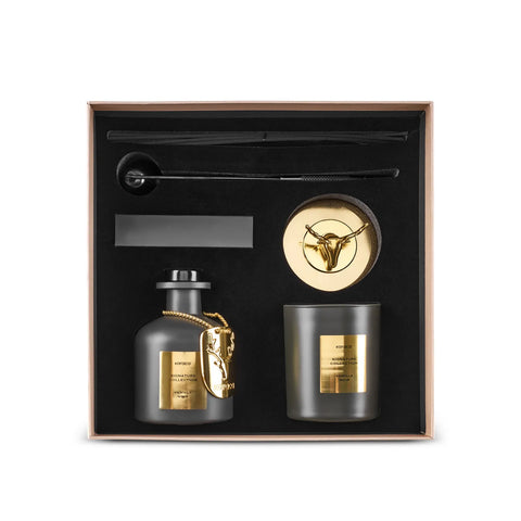 طقم معطر جو اعواد مع شمعة سيقنتشر فانيلا