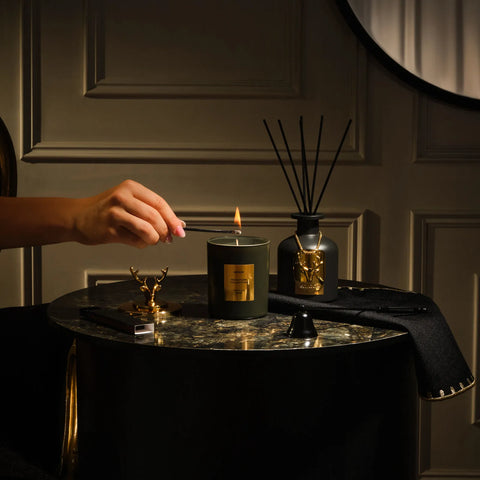 طقم معطر جو اعواد مع شمعة سيقنتشر فانيلا