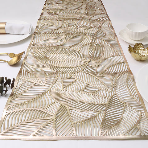 مفرش طوله احزم ذهبي 35X183سم