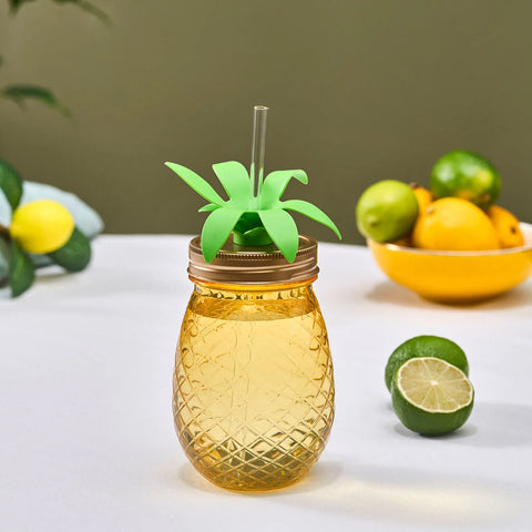 كوب ماء اناناس اصفر