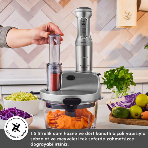 ست البيت برو ستيل 2500 وات 4*1 رصاصي ستيل